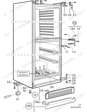 Взрыв-схема холодильника Rosenlew RJP352 - Схема узла C10 Cabinet